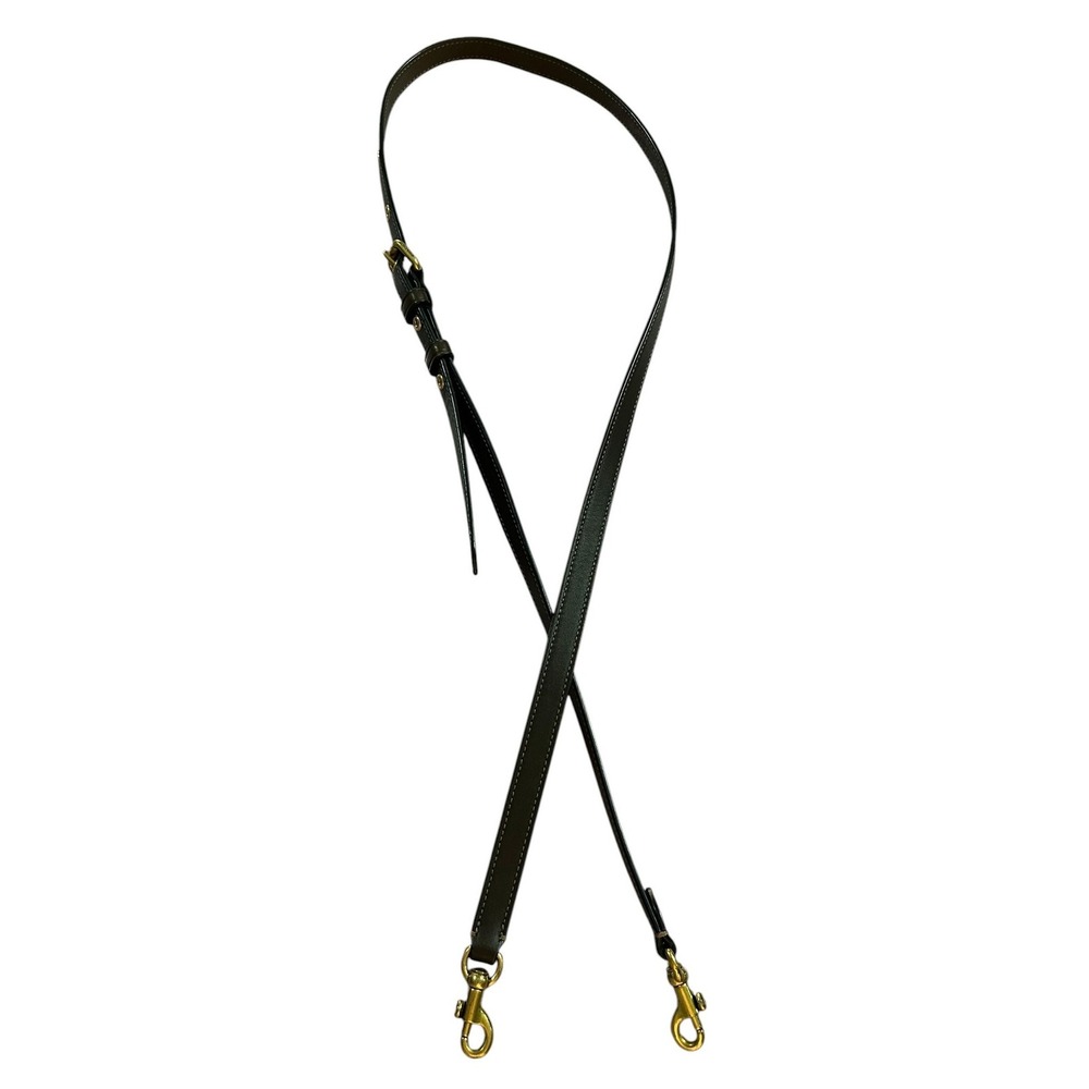 Coach Dark Brown Leather Adjustable Crossbody Shoulder Strap Brass Hardware